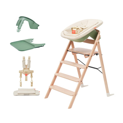 KAOS Klapp Beech High Chair Complete Bundle