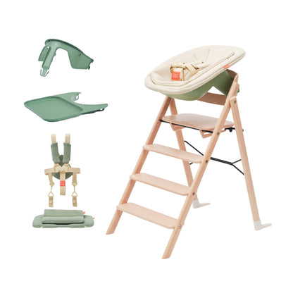 KAOS Klapp Beech High Chair Complete Bundle