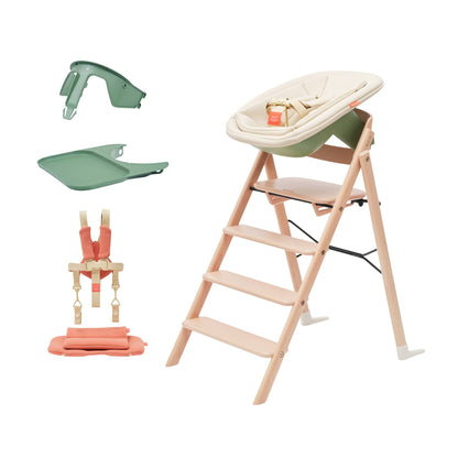 KAOS Klapp Beech High Chair Complete Bundle