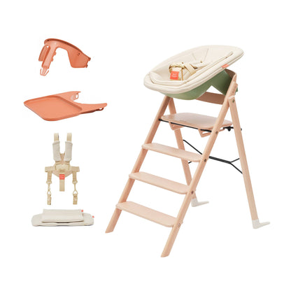 KAOS Klapp Beech High Chair Complete Bundle