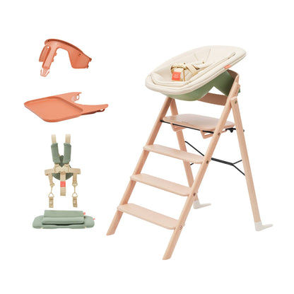 KAOS Klapp Beech High Chair Complete Bundle