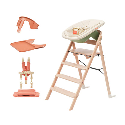 KAOS Klapp Beech High Chair Complete Bundle