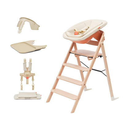 KAOS Klapp Beech High Chair Complete Bundle