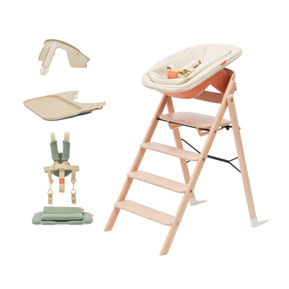 KAOS Klapp Beech High Chair Complete Bundle