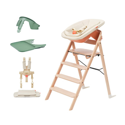 KAOS Klapp Beech High Chair Complete Bundle