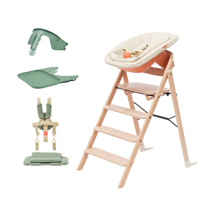 KAOS Klapp Beech High Chair Complete Bundle