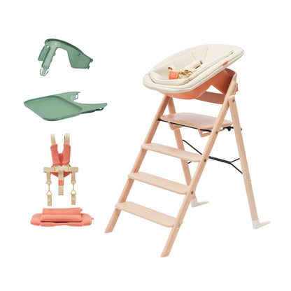 KAOS Klapp Beech High Chair Complete Bundle