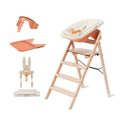 KAOS Klapp Beech High Chair Complete Bundle
