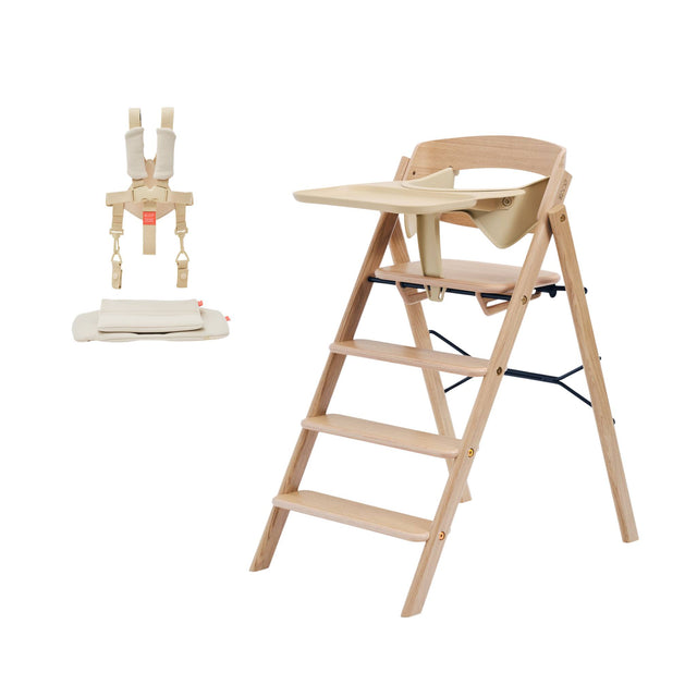 KAOS Klapp Oak High Chair Baby Bundle