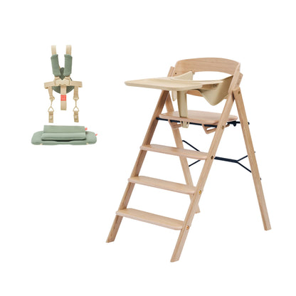 KAOS Klapp Oak High Chair Baby Bundle