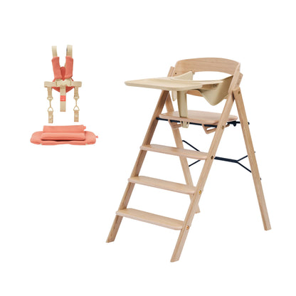 KAOS Klapp Oak High Chair Baby Bundle