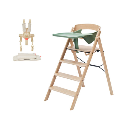 KAOS Klapp Oak High Chair Baby Bundle