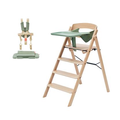 KAOS Klapp Oak High Chair Baby Bundle