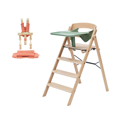 KAOS Klapp Oak High Chair Baby Bundle