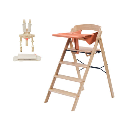 KAOS Klapp Oak High Chair Baby Bundle
