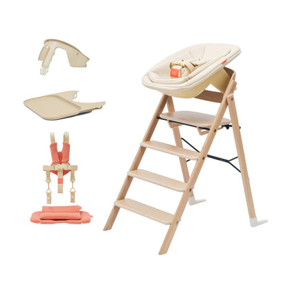 KAOS Klapp Oak High Chair Complete Bundle