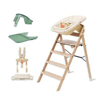 KAOS Klapp Oak High Chair Complete Bundle