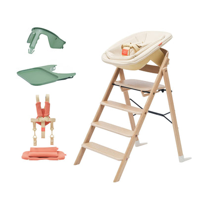 KAOS Klapp Oak High Chair Complete Bundle
