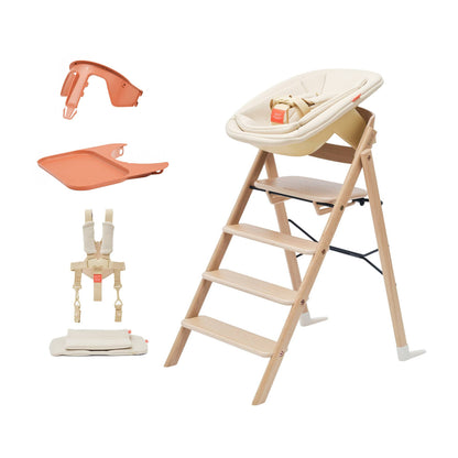 KAOS Klapp Oak High Chair Complete Bundle