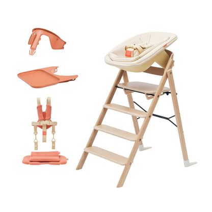 KAOS Klapp Oak High Chair Complete Bundle