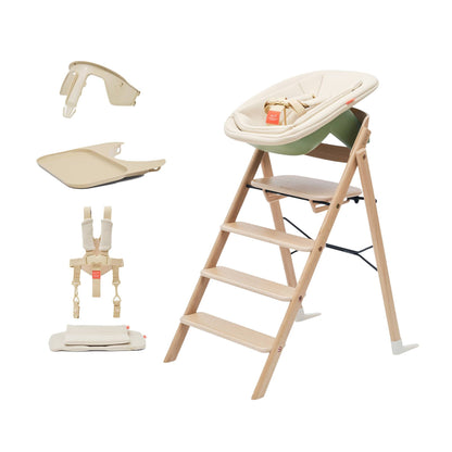 KAOS Klapp Oak High Chair Complete Bundle