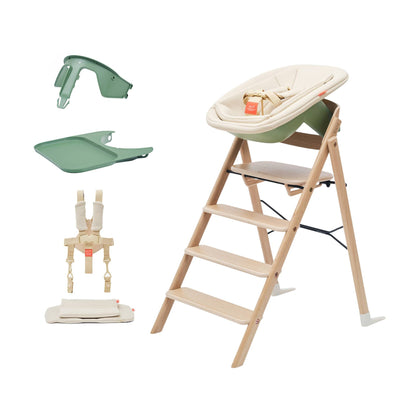 KAOS Klapp Oak High Chair Complete Bundle