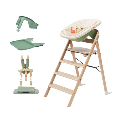 KAOS Klapp Oak High Chair Complete Bundle