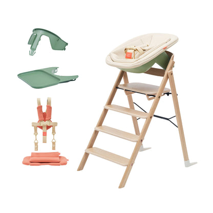 KAOS Klapp Oak High Chair Complete Bundle