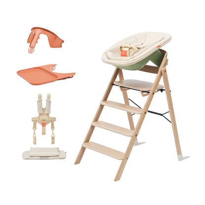 KAOS Klapp Oak High Chair Complete Bundle