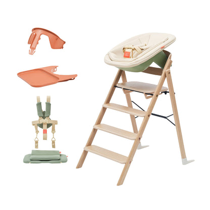KAOS Klapp Oak High Chair Complete Bundle