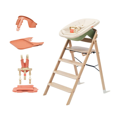 KAOS Klapp Oak High Chair Complete Bundle