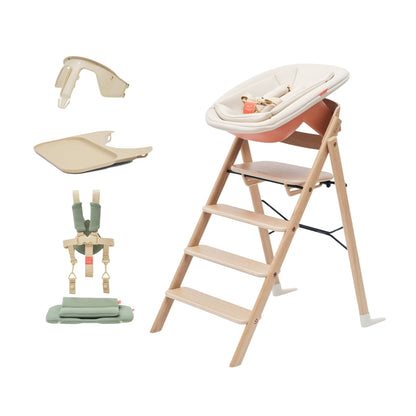 KAOS Klapp Oak High Chair Complete Bundle