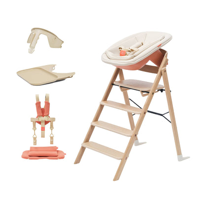 KAOS Klapp Oak High Chair Complete Bundle
