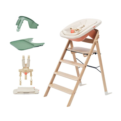KAOS Klapp Oak High Chair Complete Bundle
