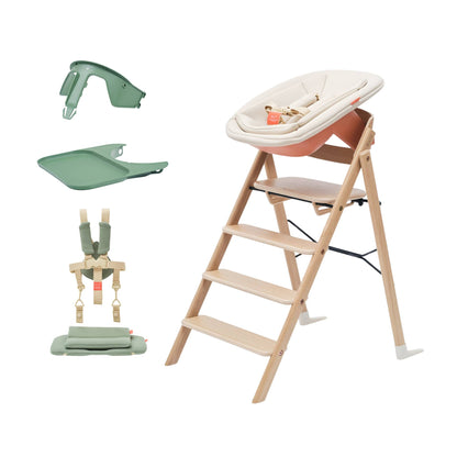 KAOS Klapp Oak High Chair Complete Bundle