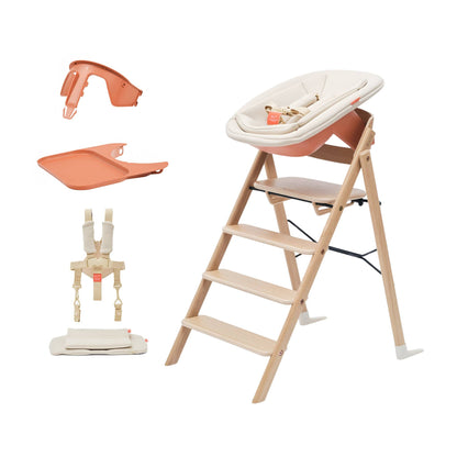 KAOS Klapp Oak High Chair Complete Bundle