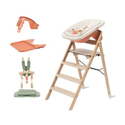 KAOS Klapp Oak High Chair Complete Bundle