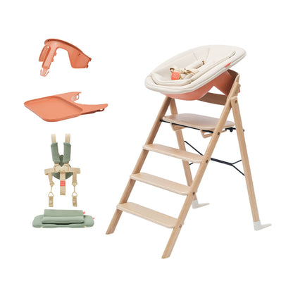 KAOS Klapp Oak High Chair Complete Bundle