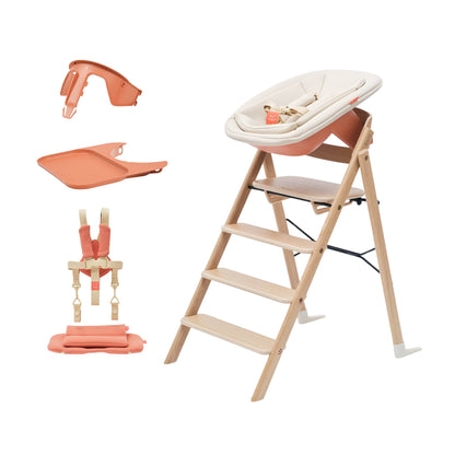 KAOS Klapp Oak High Chair Complete Bundle