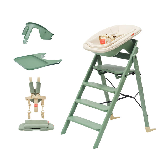 KAOS Klapp Recycled High Chair Complete Bundle - Mineral Green