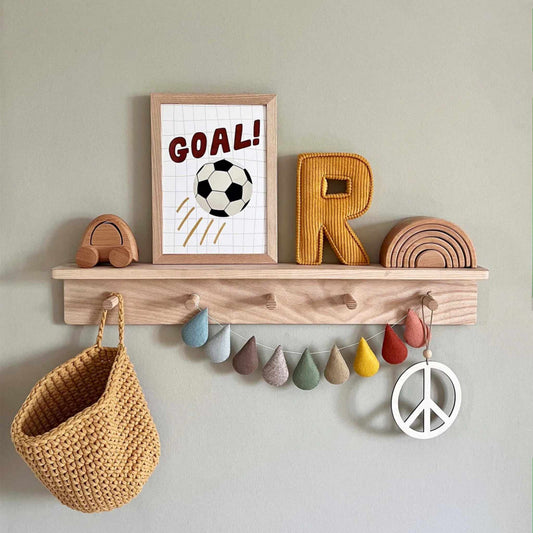 Kid Of The Village Goal Fine Art Print - White