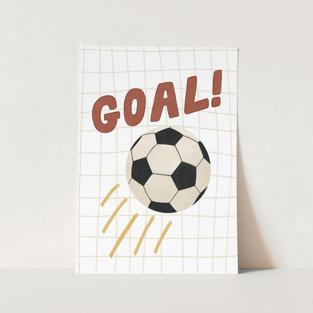 Kid Of The Village Goal Fine Art Print - White