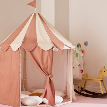 Kids Concept Pavillion Tent Stripe - Dusty Brown