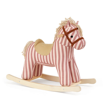 Kids Concept Rocking Horse Mila - Pink Stripe