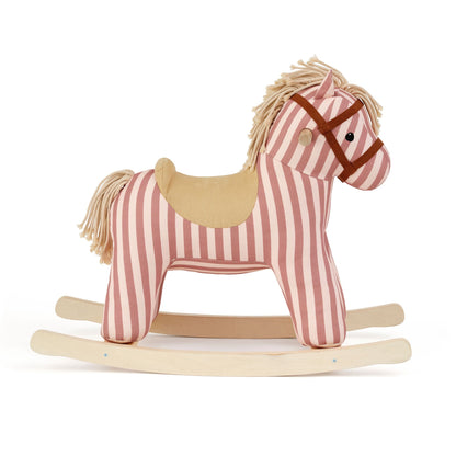 Kids Concept Rocking Horse Mila - Pink Stripe