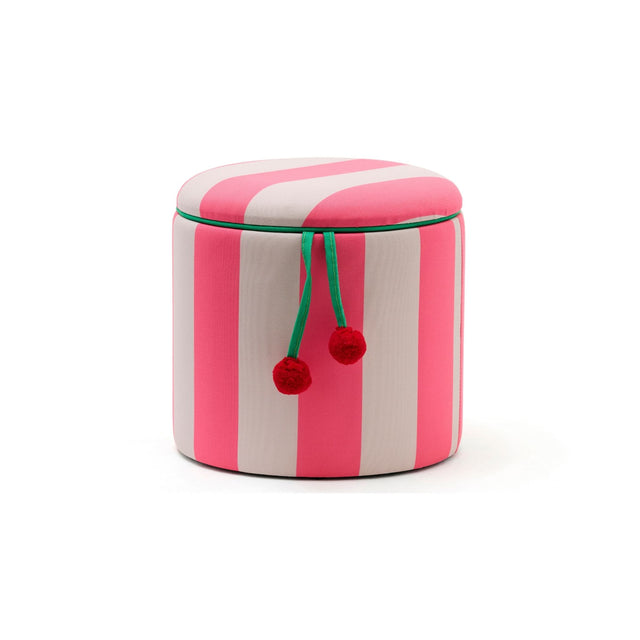 Kids Concept Storage Pouffe Cylinder - Pink
