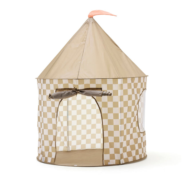Kids Concept Tent - Check Khaki