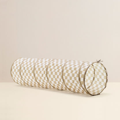 Kids Concept Tunnel - Check Khaki