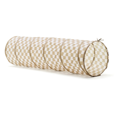 Kids Concept Tunnel - Check Khaki