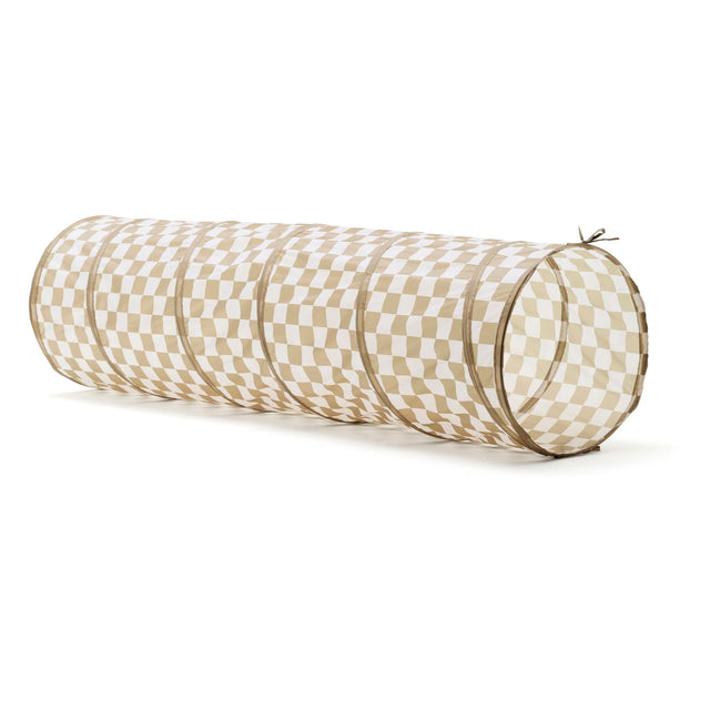 Kids Concept Tunnel - Check Khaki